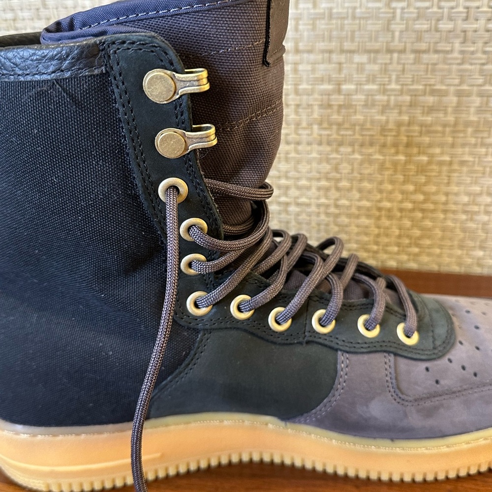 🌟2xHP🌟Nike SF Air Force 1 Gray/Black Premium Sherpa Hi-Top Sneaker Boots 10.5 - Picture 9 of 15